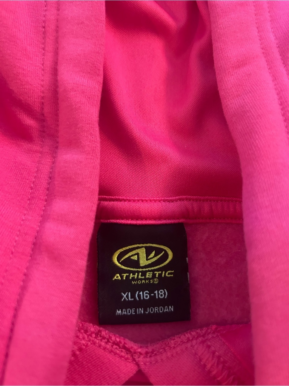 Athletic Works Fuchsia Pullover Hoodie w Matching Pants. Size XL (16-18). NWT - Picture 4 of 10